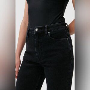Ganni Cropped Black Jeans — Size 26W x 32L